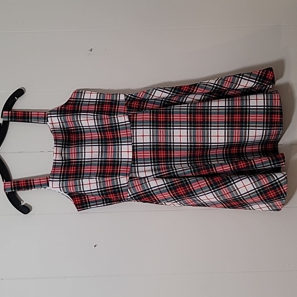 COPPER KEY PLAID DRESS